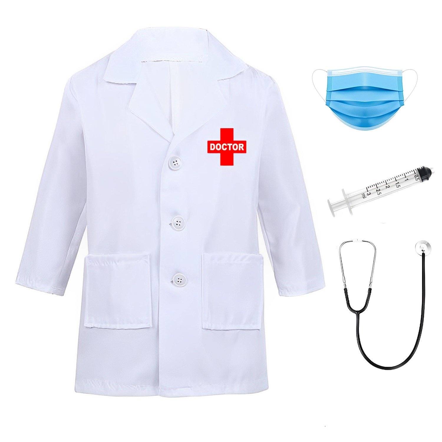 Kids Surgeon/Doctor/Nurse Costume w Accessories AGES 3-6 ONE SIZE **QUICK  SHIP** | eBay